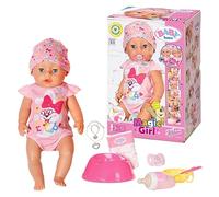 BABY born Soft Touch Girl 43cm With Magic Dummy - Realistic Doll With Lifelike Functions - Movable Joints - Eats, Sleeps, Cries and Uses the Potty - 11 Accessories - Pink