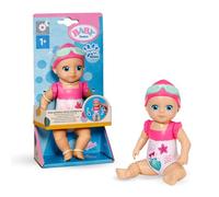 BABY born Splish Splash Emma, Interactive Bath Time Toy Swimming Emma with Wind Up Mechanism, Colourful Toddler Bath Toy, Sensory Fun and Development, 839133 Zapf Creation, Pink
