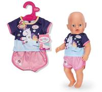 BABY Born pyjama with unicorn print I Premium dolls clothes set I Doll bedtime wear for all 43 cm dolls I BABY Born accessories I Unicorn sleepwear I T-shirt shorts set I Doll sleep set
