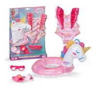 BABY born Unicorn Swim Set - Doll outfit incl. swimsuit, swim ring & sunglasses - Fits 43cm dolls - Premium doll accessory