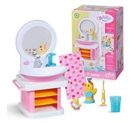 BABY born Wash Basin - Interactive Doll Wash Basin with Light & Sound Function - Premium Doll Accessories - Incl. Toothbrush Tumbler Soap Dispenser & Towel
