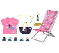 BABY born Weekend visset - Voor 36cm & 43cm poppen - Bevat een jurk, vishengel,