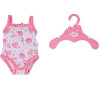 BABY born, Zapf Creation 834237 Doll Bodysuit, 43 cm, Underwear Set in White and Pink for 43 cm Dolls with Hanger, Nocolor, 43