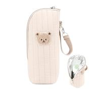 Baby Bottle Bag | Portable Tote for Breast Milk Storage Preservation Transport Daycare Travel Outdoor | 3.15x2.76x8.66 inches Bottle Cooler Bag for Baby Milk with Bear Pattern