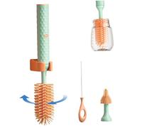Baby Bottle Brush 360° Rotating Electric Bottle Brush 3Pcs/Set Automatic Bottle Cleaner Brush Waterproof Silicone Bottle Brush for Cleaning Water Bottles Baby Bottles Glass Cup Baby Bottle Cleaner Bru