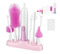 Baby Bottle Brush, BlumWay Electric Bottle Washer Steriliser Dryer(Purple) | Portable, Silicone, Bottle Cleaner Set,Nipple Brush & Straw Brush