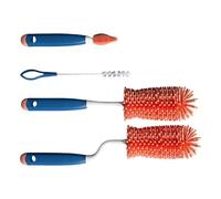 Baby Bottle Brush Different Brushes for Thorough Cleaning Bottles Nipples Accessories Soft Silicone Safe Daily Bottle Brush for Infant Feeding
