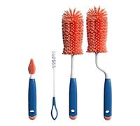 Baby Bottle Brush Different Brushes for Thorough Cleaning Bottles Nipples Accessories Soft Silicone Safe Daily Ergonomic Baby Bottle Scrubber