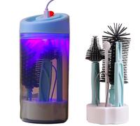 Baby Bottle Brush,Travel Baby Bottle Cleaner Kit,Portable Baby Bottle Cleaning Silicone Brush,Travel Baby Bottle Drying Rack,Toddler Kids Water Bottle Brush Set,New Mom Gifts for Women After Birth