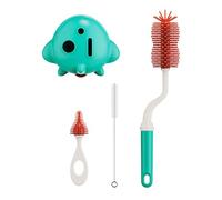 Baby Bottle Cleaning Tool 3 Piece Set & Milk Bottle Brush Straw Brushes Easy Grip Handle for New Parents Multi Use Baby Cleaner