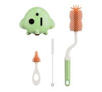 Baby Bottle Cleaning Tool 3 Piece Set & Milk Bottle Brush Straw Brushes Easy Grip Handle for New Parents Multi Use Baby Cleaner