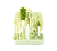Baby Bottle Cleaning Tool Baby Bottle Cleaner Set Brush Set with Brush Empty Drying Rack for Home and Travel Cleaning Tool