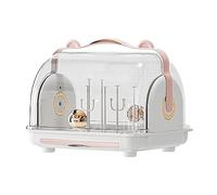 Baby Bottle Drying Rack, Baby Bottle and Pacifier Drying Holder, Sterilizer and Dryer with Easy Carry Handle, Drain Board and Dust Proof Lid for Home, Baby Supplies