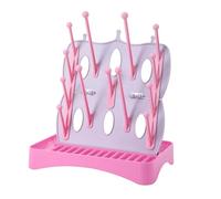 Bàby Bottle Drying Rack, Foldable Structure, Pink, Grey, Black, Bàby Bottle Organizer, Countertop Drying Rack, Easy To Clean, For Straw, Pacifier, Brush, Travel, Nursery