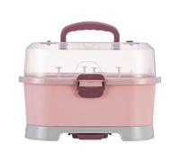 Baby Bottle Drying Rack - Large Nursing Bottle Storage Box Organizer with Cover, Dust Proof Container, Multi-Compartment Holder | Home Kitchen, Dishwasher Cabinet, Sink Travel, Baby Feeding Organizati