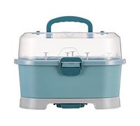 Baby Bottle Drying Rack Organizer Box Cutlery Container Home Kitchen Travel Blue