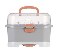 Baby Bottle Drying Rack Organizer Box Cutlery Container Home Kitchen Travel Gray, Grey