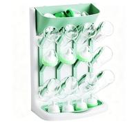 Baby Bottle Drying Rack, Removable Vertical Bottle Drying Rack, Space Saving Dryer Rack for Feeding Nipples, Teats, Soothers, Sealing Discs Storage, Newborn Essentials (Second-generation green)