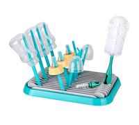 Baby Bottle Drying Rack with Bottle Cleaning Brush Set/Plastic Bag and Bottle Dryer - Drying Rack Saves Money and The Planet Folds for Easy Storage