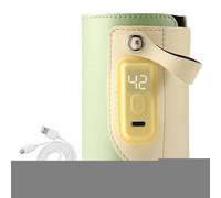 Baby Bottle Heater, Wireless Baby Bottle Warmer, Microfiber Container Warmer, Rechargeable Infnt Bottle Warmer, Wear Resistant Beverage Warmer, Adjustable Heat Milk Warmer Cver for Travel, Home