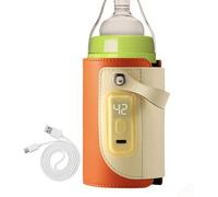 Baby Bottle Heater, Wireless Baby Bottle Warmer, Microfiber Container Warmer, Rechargeable Infnt Bottle Warmer, Wear Resistant Beverage Warmer, Adjustable Heat Milk Warmer Cver for Travel, Home
