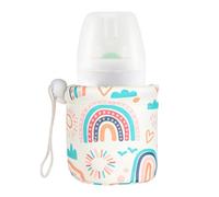 Baby Bottle Insulated Sleeve, PU Leather Thermal Sleeve, Polyester & Aluminum Foil, Milk Heat Accessories for Travel, Home and Easy Feeding Babies