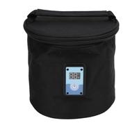 Baby Bottle Isolated Bag, Breast Milk Cooler Bag Portable Handle Digital Temp Display of Large Capacity Multi -Purpose Insulation for Daycare Center Mome (Black)