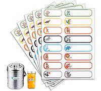 Baby Bottle Labels for Daycare, School Name Labels for Kids, Daycare Labels, Self-Write-On Waterproof Dishwasher Safe Stickers, Kids Name Tags, Assorted Sizes & Colors - Pack of 128
