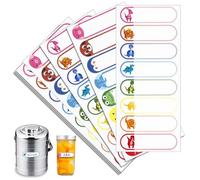 Baby Bottle Labels for Daycare, Waterproof Name Labels, Self-Laminating, Write-on Personalized Label for Kids, Adhesive Label Sticker for Organization, Boho Rainbow Labels Assorted Color- Pack of 80