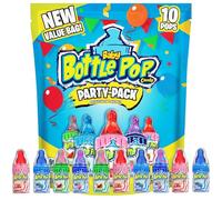 Baby Bottle Pop Back to School Bulk Variety Party Pack - 10 Count Individually Wrapped Lollipops w/Powdered Sugar Dip in Assorted Fruity Flavors - Fun Candy/Supplies for School Treats & Care Packages
