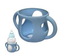 Baby Bottle Silicone Sleeve, Silicone Sleeve for Glass Baby Bottle, Feeding Bottle Holder with Handles, Anti Drop and Shockproof Bottle Holder, Anti Breakage Bottle Holder