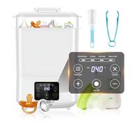 Baby Bottle Steriliser and Dryer, 4-in-1 Auto Bottle Steriliser and Dryer with Digital LED, Electric Steam Bottle Sanitizer for Baby Stuffs, Baby Bottles, Breast Pump Accessories, Milk & Food Warmer