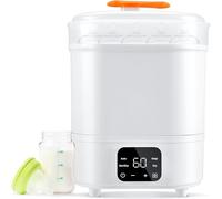 Baby Bottle Steriliser and Dryer, Electric Baby Bottle Sterilizer and Dryer with LED Screen,Large Capacity Steam Steriliser can Hold 6 Bottles for Baby Bottles, Baby Milk & Food Warmer, Teething Toys