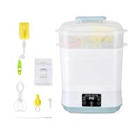 Baby Bottle Sterilizer and Dryer, 5 in 1 Electric Steam Steriliser with Clean Tool Kit, 2 Layer Baby Steam Steriliser for Baby Bottles, Pacifiers, Breast Pump Accessories, White