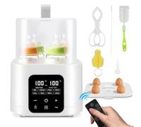 Baby Bottle Warmer, 6-in-1 Bottle Steam Sterilizer for 4 Bottles with LCD Display & Remote Control, Fast Baby Food Heating & Defrost for Breastmilk & Formula, 48H Keep Warm,Smart Temp Control,BPA-Free
