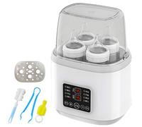 Baby Bottle Warmer: 8-in-1 Steriliser for Baby Bottles, Milk Bottle Warmer for Babies, Quick Bottle Warmer, Fast Baby Food Warmer & Defrosting, BPA-Free Baby Food Heater with LCD Display