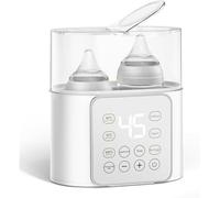 Baby Bottle Warmer,9-in-1 Multi Functional Baby Milk Warmer Fast Baby Food Defrost & Heating, Double Bottle Sterilizer with Timer and 24 Hour Appointment