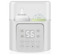 Baby Bottle Warmer, Baby Double Bottle Sterilizer with Timer and Anti-Dry Burn, Protection Portable Double Bottle Milk Warmer, Safe Bottle Warmer for Breastmilk or Formula