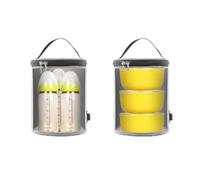 Baby Bottle Warmer Bag Portable Food Warming Tote for Car Travel Temperature Display Milk Bottle Warm Bag for Parents On-The-Go