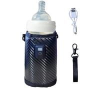 Baby Bottle Warmer for Breast Milk,Baby Bottle Warmer for Breast Milk | Milk Warmer Bag with Portable Insulated Cover,Automatic Heating Adjustable Milk Warmer, Bottle Heat Guard, Black, Se référer au
