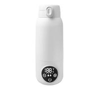 Baby Bottle Warmer, Portable Bottle Warmer Baby for Travel, Electric Milk Warmer, 500 ml, Precise Temperature Control, 45 °C - 55 °C, BPA-Free, for Breast Milk & Formula, Travel & Night (White)