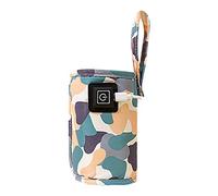 Baby Bottle Warmer Portable Powered Heater Insulated Bottle Bag Baby Feeding Bottle Warmer Thermostat Bag for Newborn, Portable Bottle Warmer, Travel Bottle Warmer for Breastmilk and Formula White