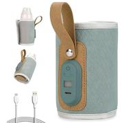 Baby Bottle Warmer USB Heating Portable Mam Bottle Warmer 7 Gear Adjustable Temperature Travel with Handle and LCD Display for Baby Water Milk Heating Mam