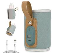 Baby Bottle Warmer USB Heating Portable Mam Bottle Warmer 7 Gear Adjustable Temperature Travel with Handle and LCD Display for Baby Water Milk Heating