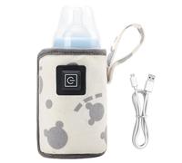 Baby Bottle Warmer | USB Rechargeable Milk Warmer for Breastmilk & Formula | Fast Heating Insulated Bottle Cover Bag | Portable Feeding Bottle Warmer for Travel, Car & Home Use