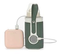 Baby Bottle Warmer, with Data Cable, 3 Temperature Adjustable, Portable Baby Bottle Warmer for Home on The Go (Green