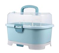Baby Bottles Baby Bottle Drying Racks Bottle Storage Pump Box with Cover from Bugs Dust Portable Kitchen Cabinet Organizer for Travel Home Outdoor Blue Portable Dryer