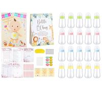 Baby Bottles for Baby Shower Games Bottle Chug 20 Pcs Plastic Baby Bottles Bulk and Bottle Chug Sign Baby Bottle Chugging Games for Party Gender Reveal Wedding Bridal Shower(Animals)