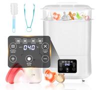 Baby Bottles Steriliser and Dryer,Large Size Bottle Steriliser and Dryer 2 in 1,Hold 8 Bottles and Pacifiers, Electric Steam Steriliser for All Baby Bottles, Breast Pump Parts, Teething Toys