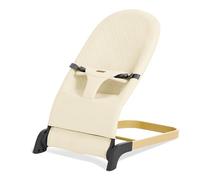 Baby Bouncer,3-Levels Incline Adjustable,Portable Baby Seat with Cotton Desigin for Infant (Beige)